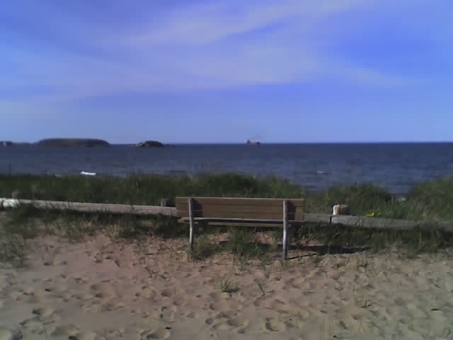 Viewing Lake Superior from the walking trail in Marquette